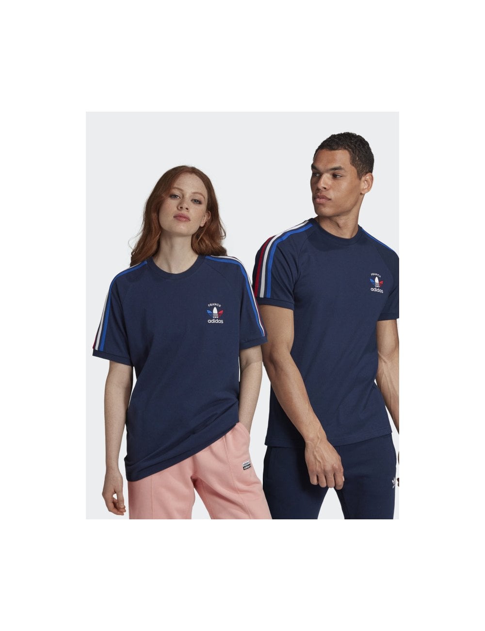 3 Stripe Trefoil T-Shirt - Collegiate Navy (Italy)