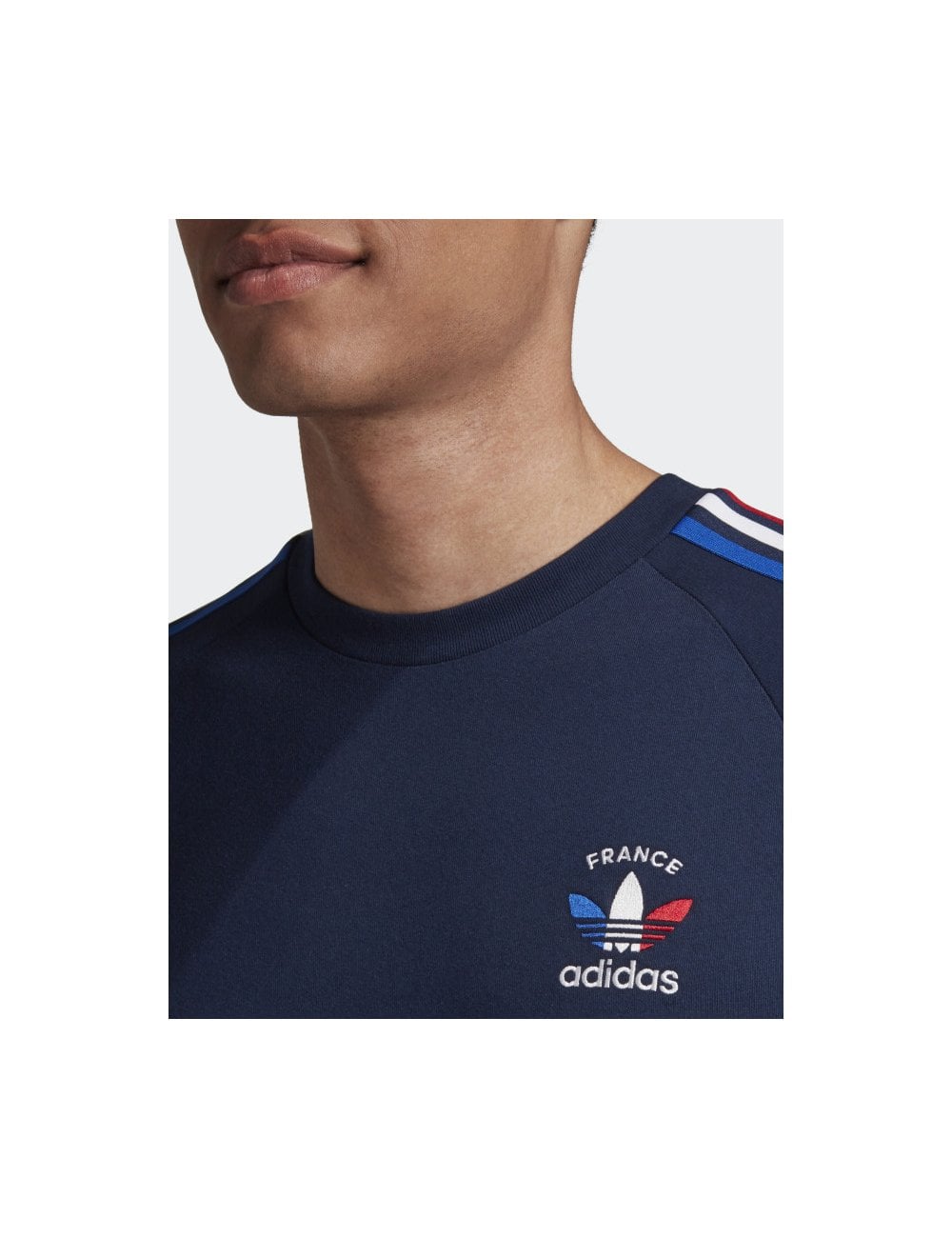3 Stripe Trefoil T-Shirt - Collegiate Navy (Italy)