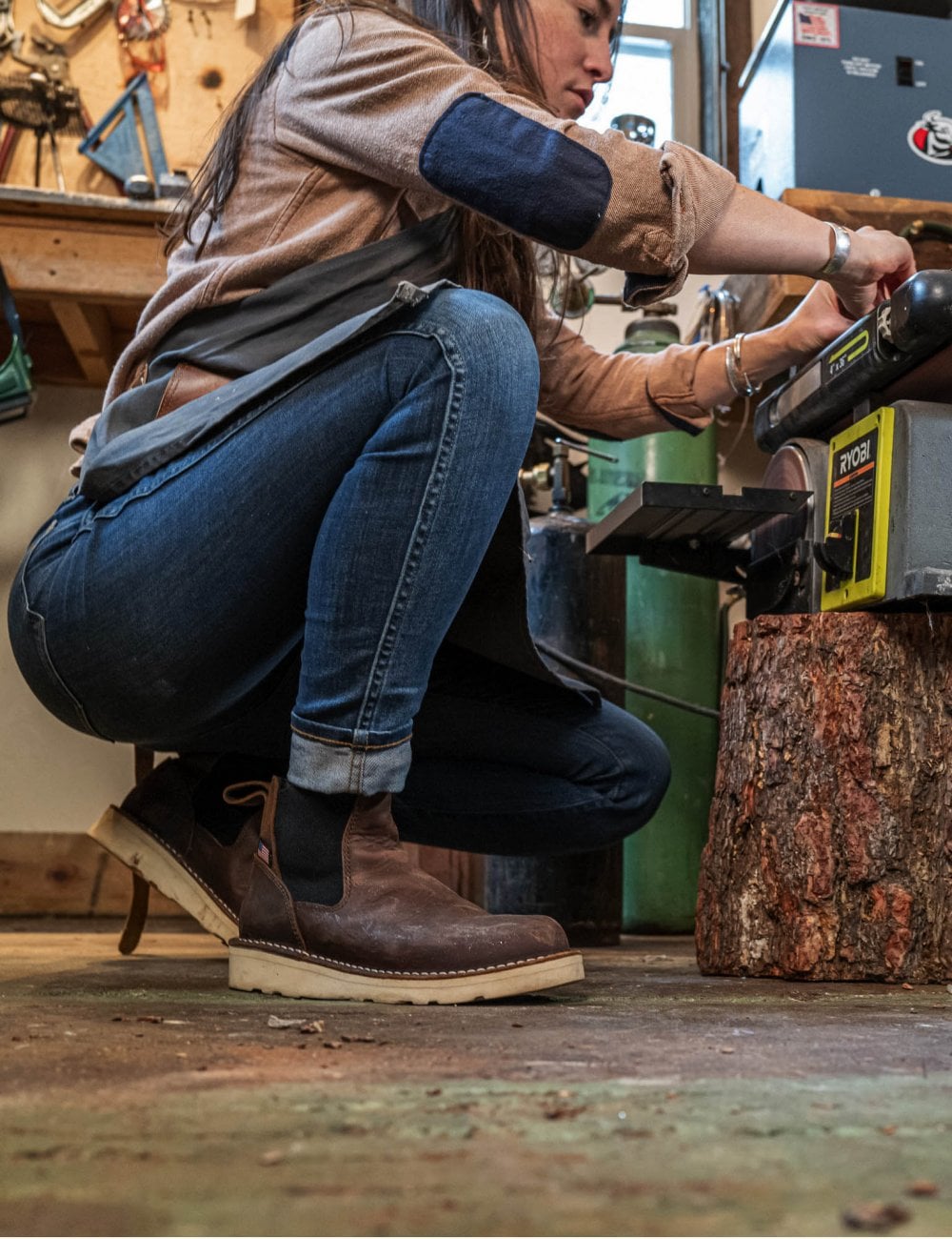 Women's Bull Run Chelsea Boot - Brown Wedge