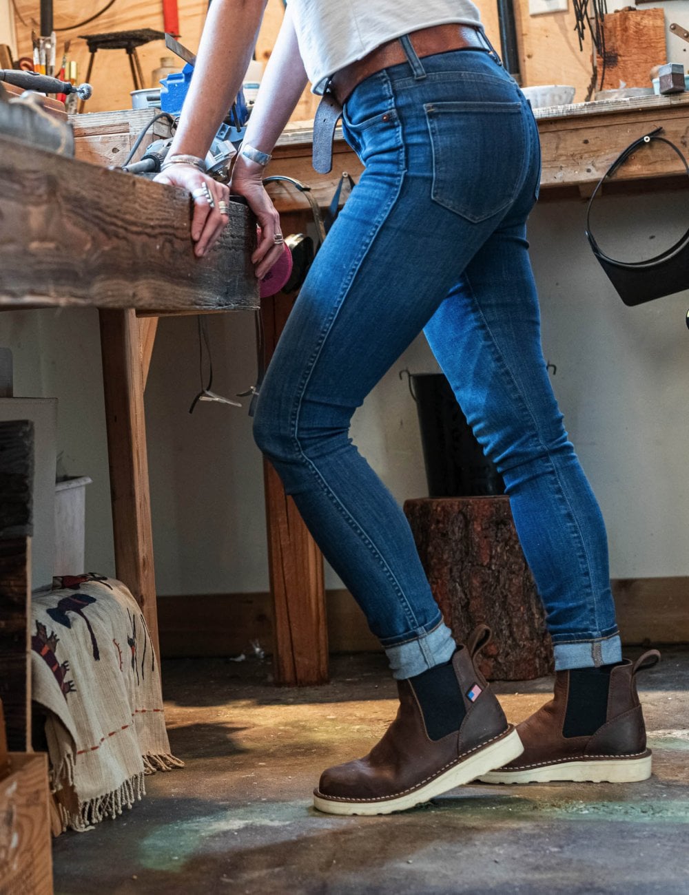 Women's Bull Run Chelsea Boot - Brown Wedge