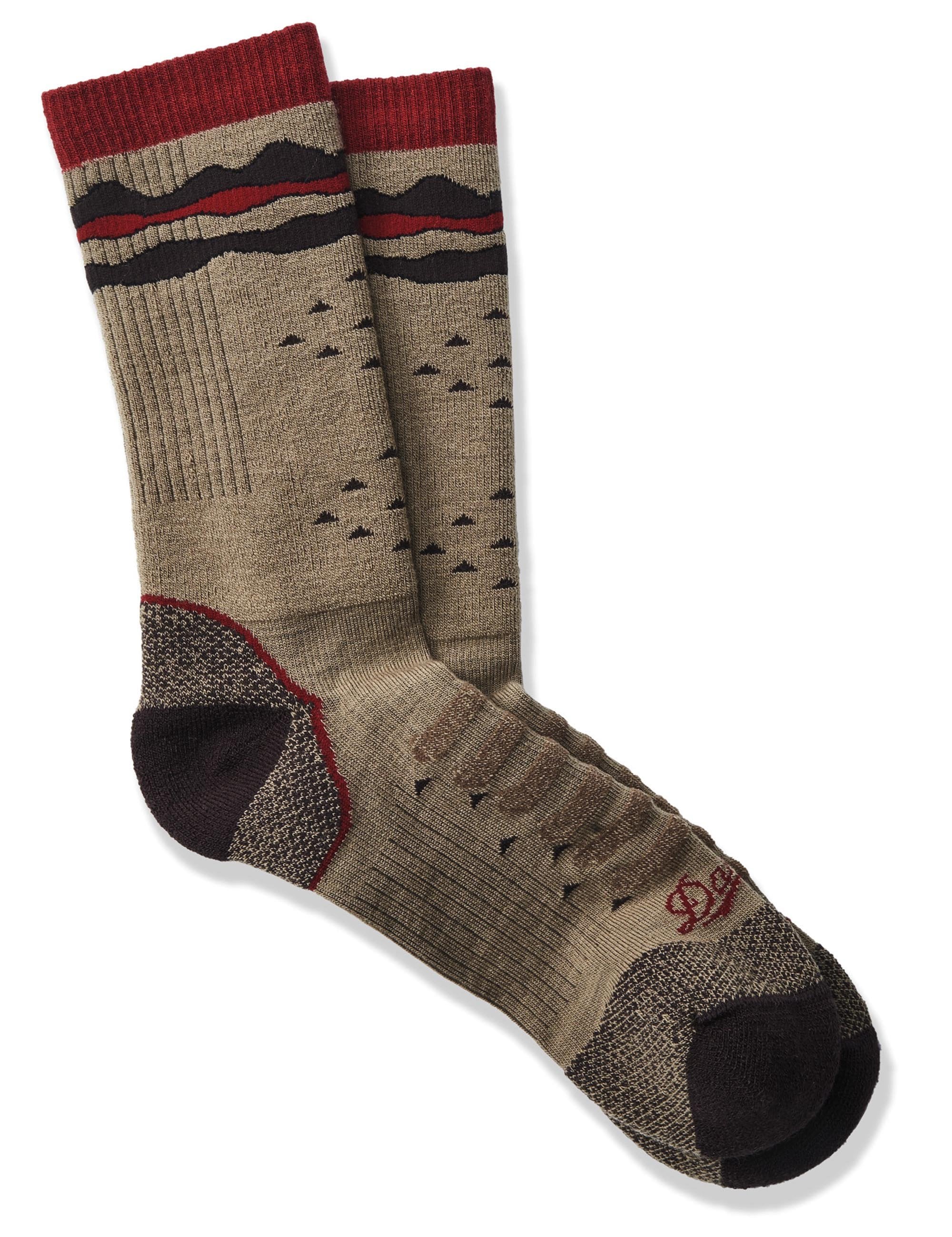 Merino Midweight Trail Crew Socks - Brown