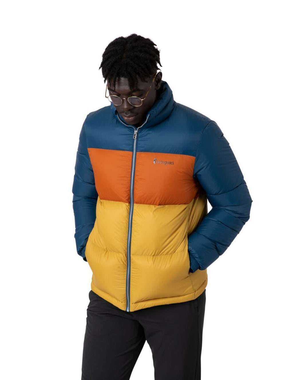 Solazo Down Jacket - Indigo/Golden Rod