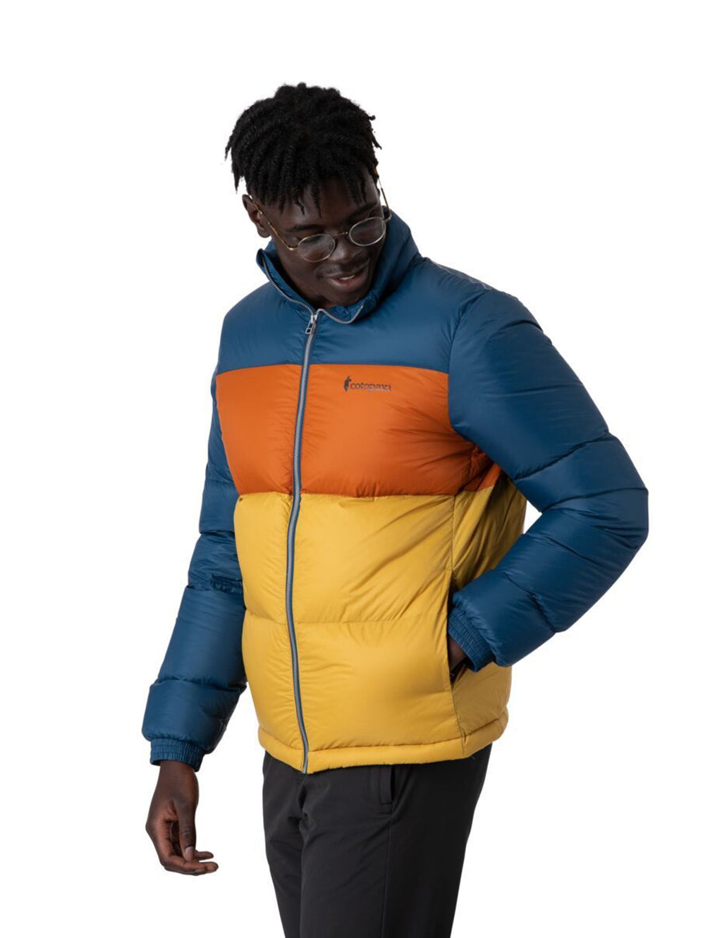 Solazo Down Jacket - Indigo/Golden Rod