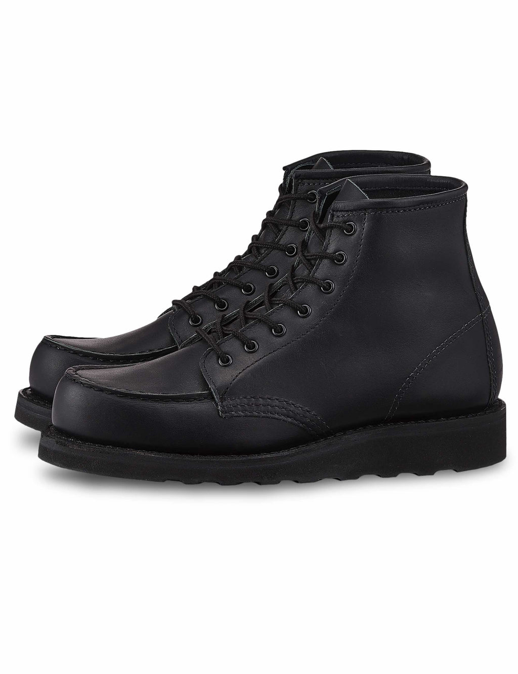 Women's 3380 Heritage 6" Moc Toe Boot - All Black Boundary Leather