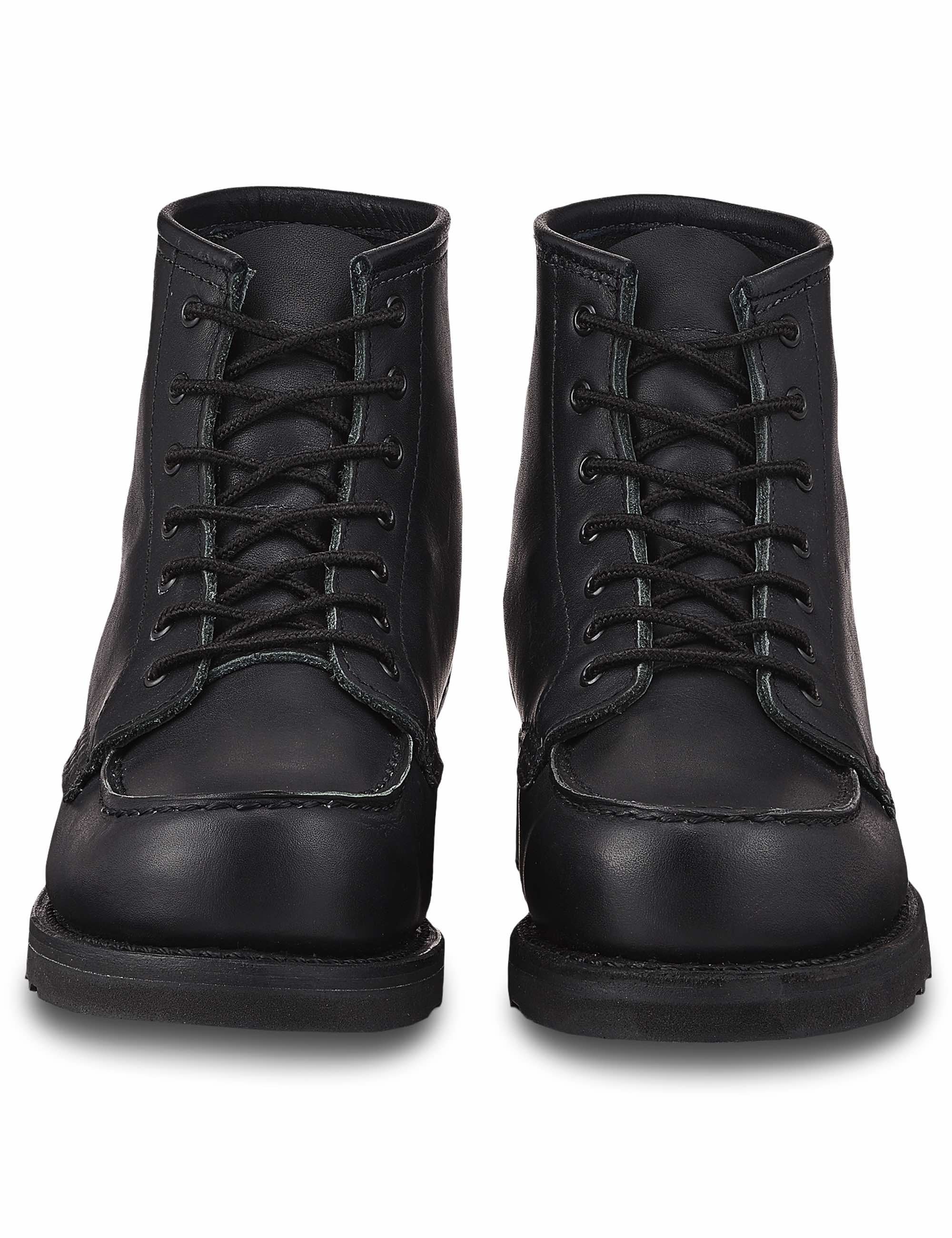 Women's 3380 Heritage 6" Moc Toe Boot - All Black Boundary Leather