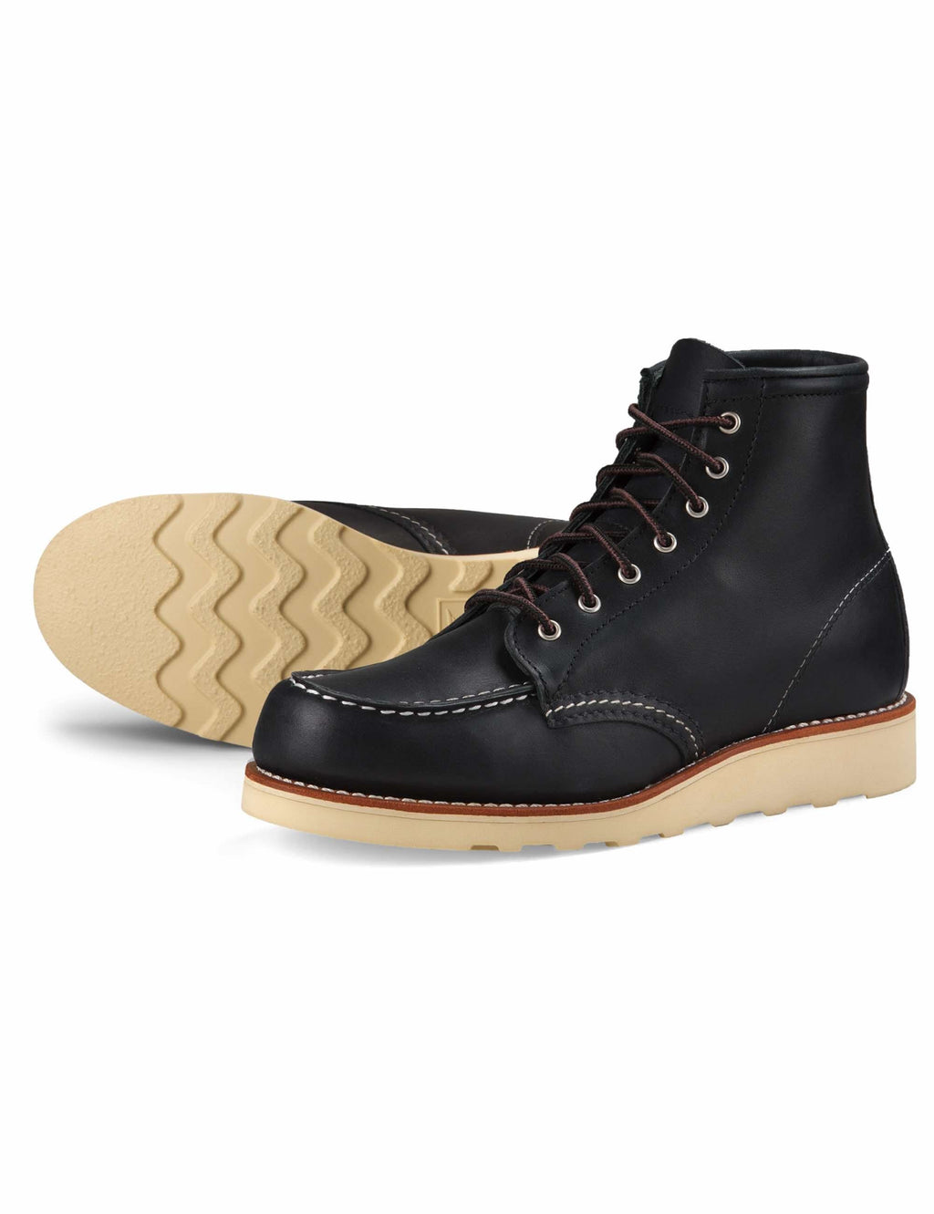 Women's 3373 Heritage 6" Moc Toe Boot - Black Boundary Leather