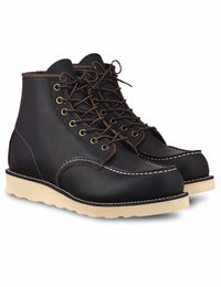 8849 Heritage 6" Moc Toe Boot - Black Prairie Leather
