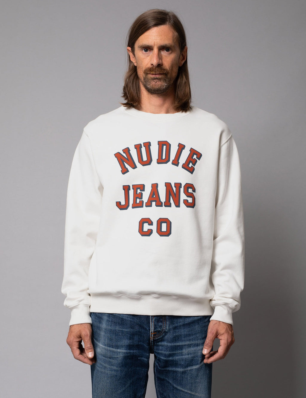 Lasse Crew Sweat - Chalk White
