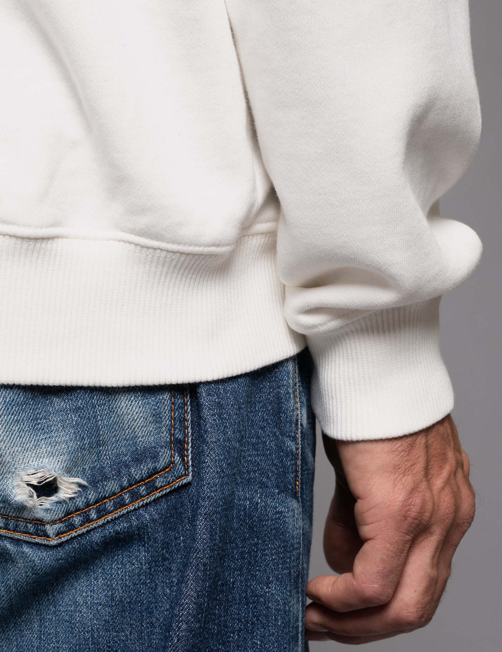 Lasse Crew Sweat - Chalk White