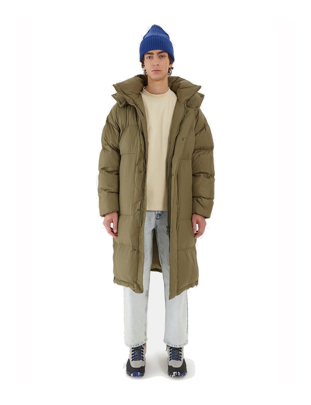 Wide Down Jacket - Olive