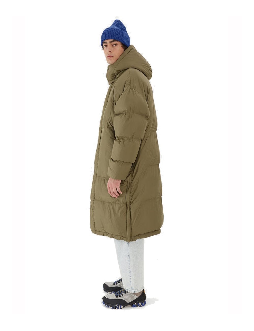 Wide Down Jacket - Olive
