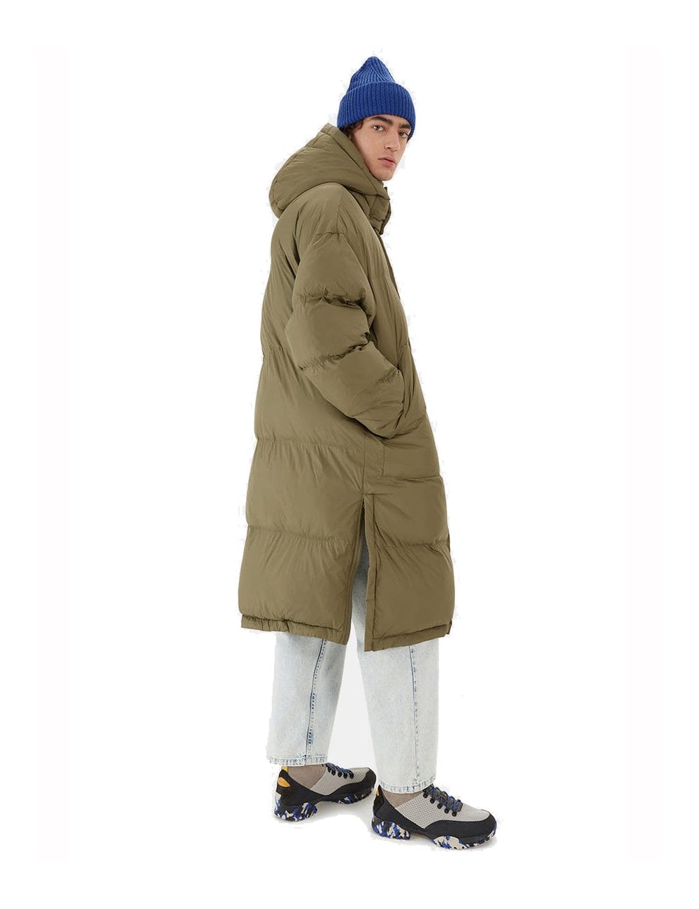 Wide Down Jacket - Olive