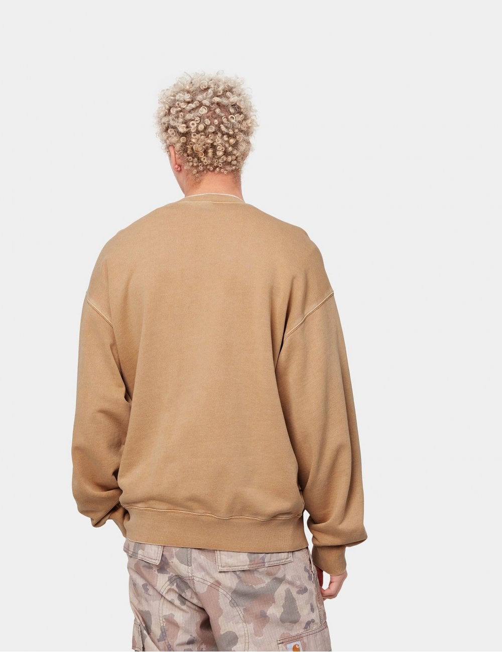 Nelson Crew Sweat - Dusty H Brown