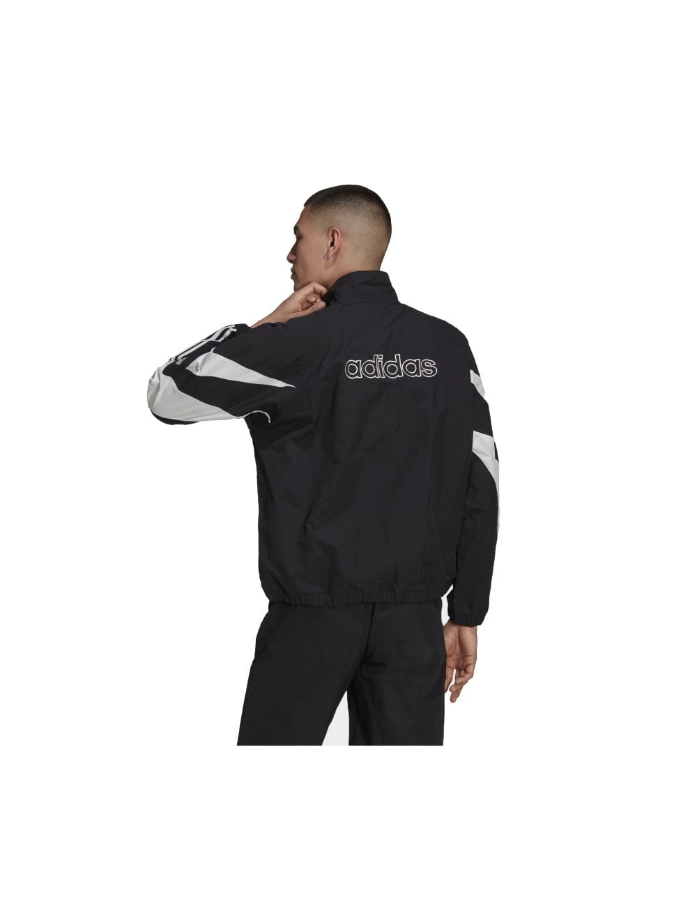 Shark Woven Track Top - Black/Grey