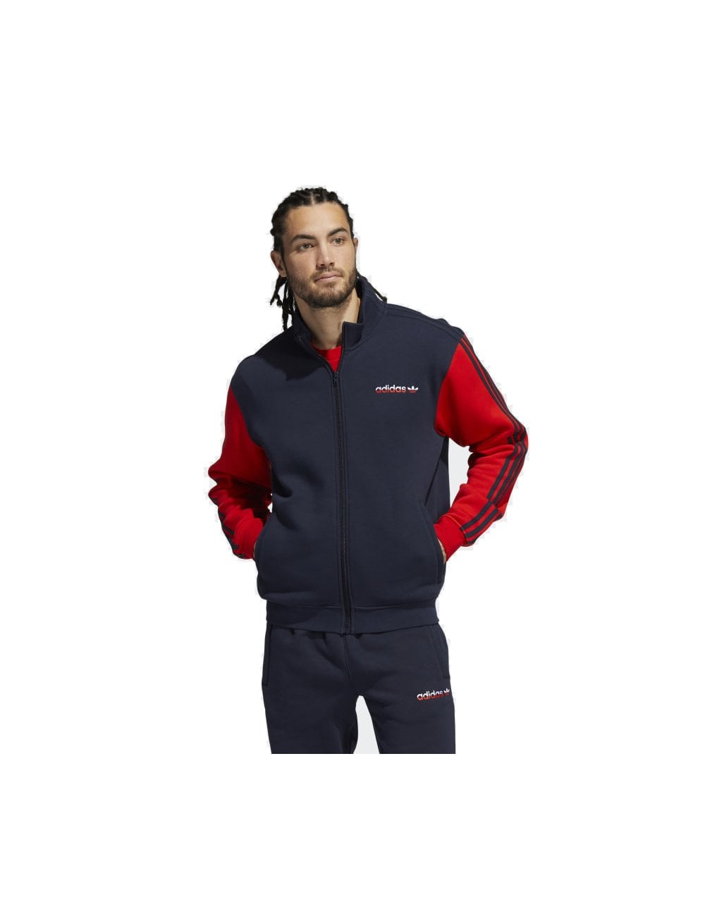 SPRT Firebird Fleece Track Top - Legend Ink/Red