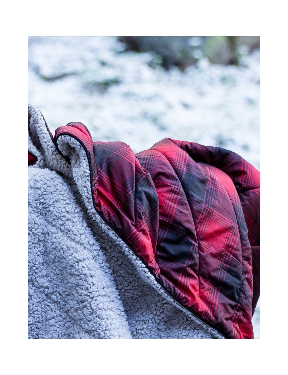 Rumpl Sherpa Puffy Blanket - Ombre Plaid