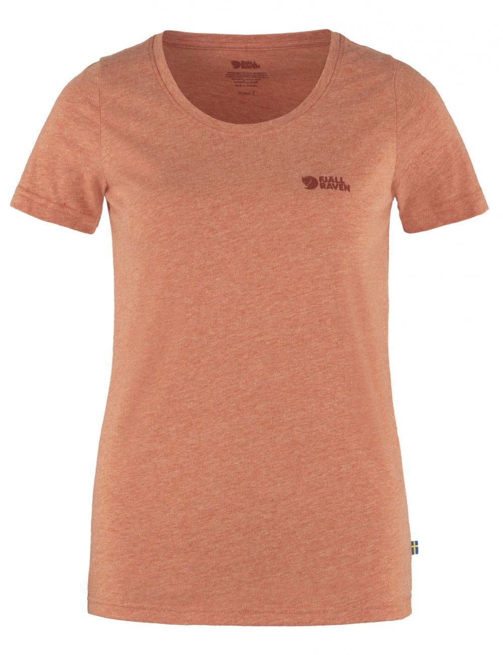Women's Fjallraven Logo T-Shirt - Rowan Red-Melange