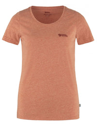 Women's Fjallraven Logo T-Shirt - Rowan Red-Melange