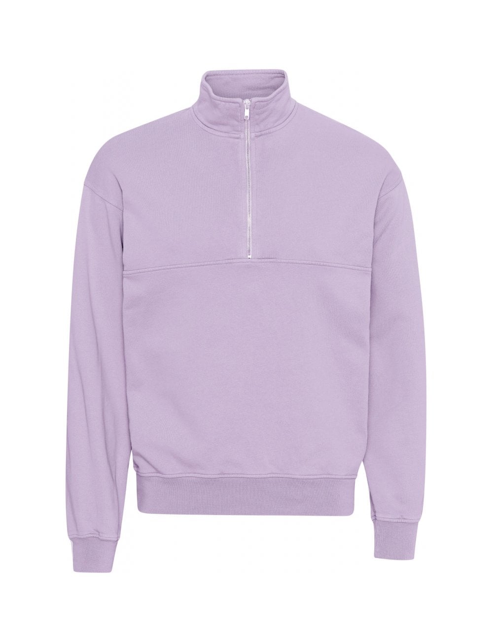 Organic Quarter Zip Sweat - Soft Lavender