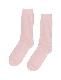 Merino Wool Blend Socks - Faded Pink