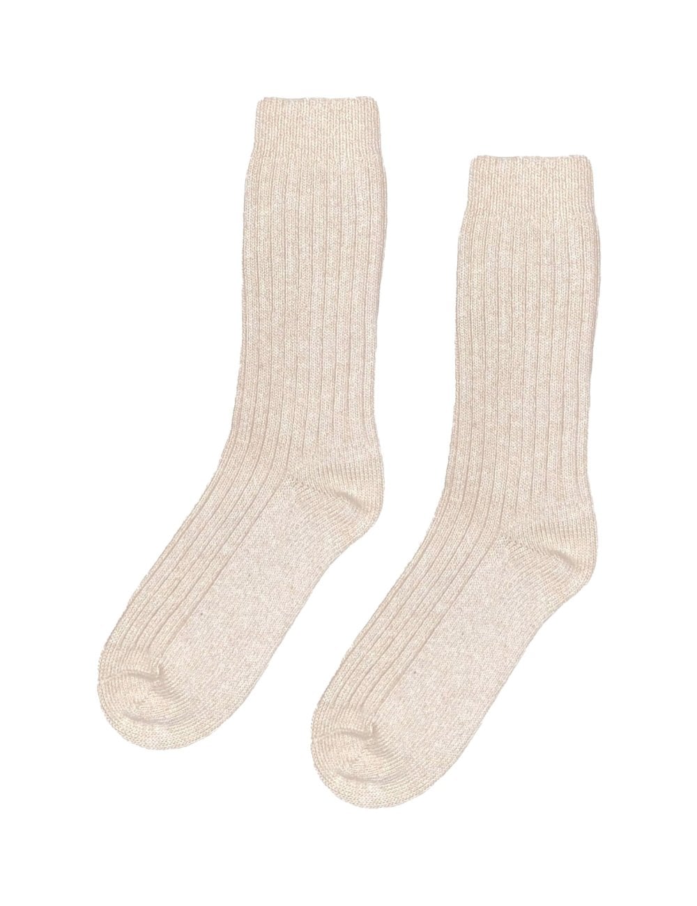 Merino Wool Blend Socks - Ivory White