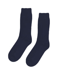 Merino Wool Blend Socks - Navy Blue