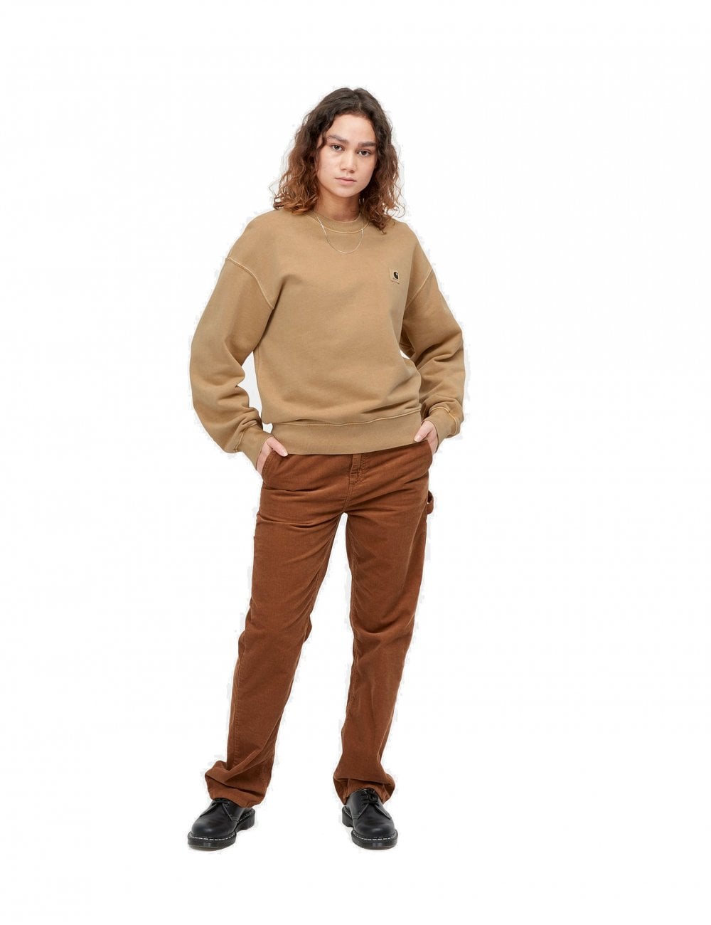 Women's Nelson Crew Sweat - Dusty H Brown