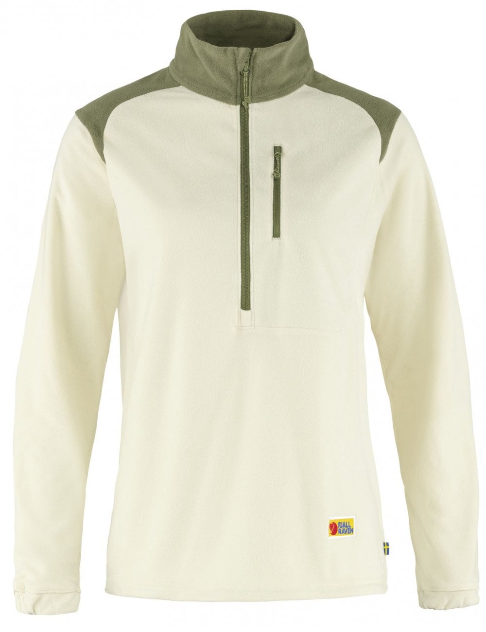 Women's Vardag Lite Fleece Half Zip - Chalk White-Light Olive