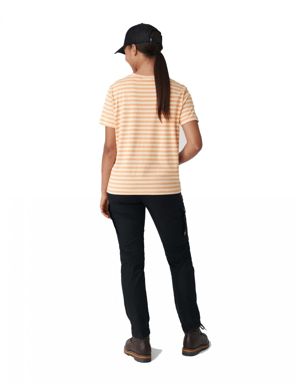 Women's Art Striped T-Shirt - Landsort Pink-Chalk White