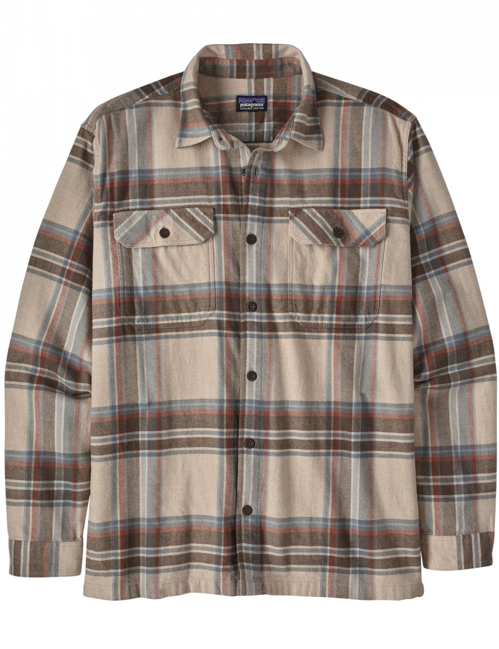 Organic Cotton Mid Fjord Flannel Shirt - Edge: Nautilus Tan