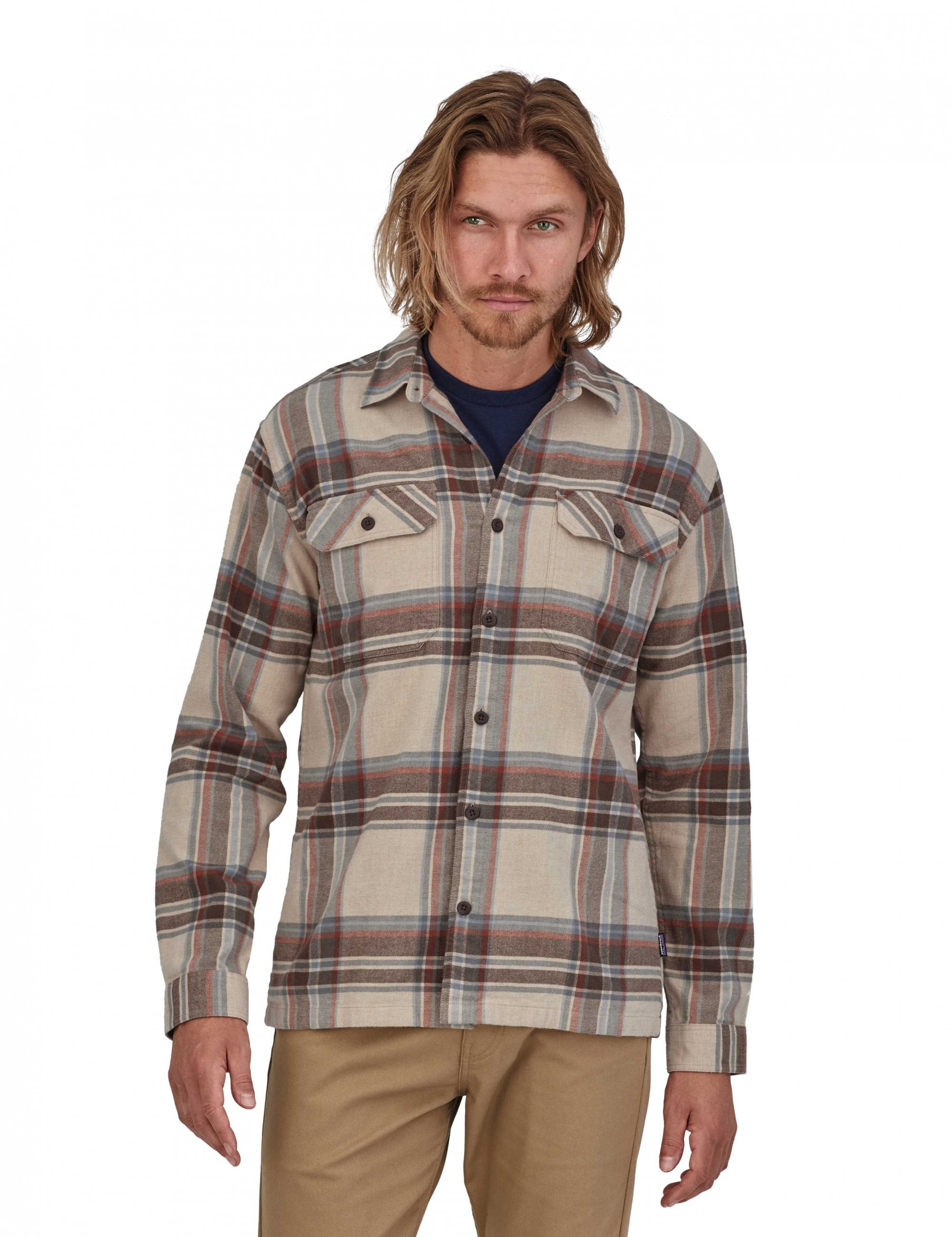 Patagonia Organic Cotton Mid Fjord Flannel Shirt - Edge: Nautilus Tan