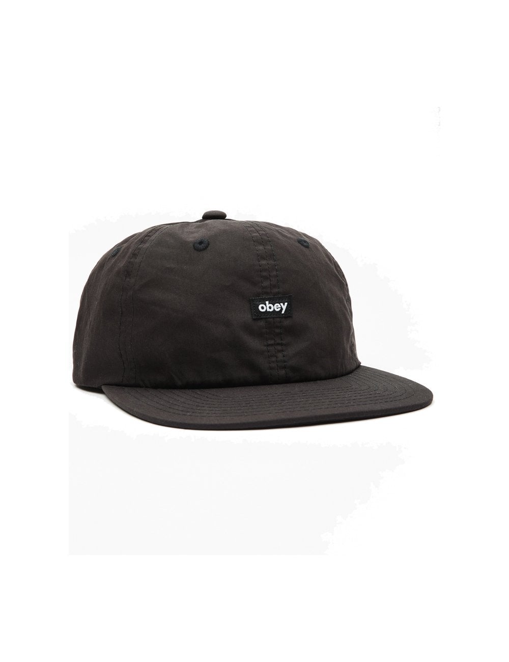 Lowercase 6 Panel Hat - Black