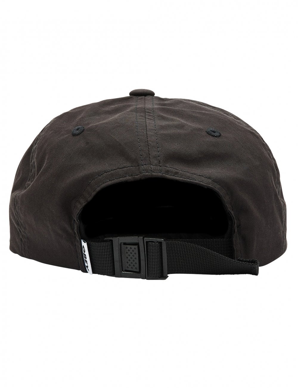 Lowercase 6 Panel Hat - Black