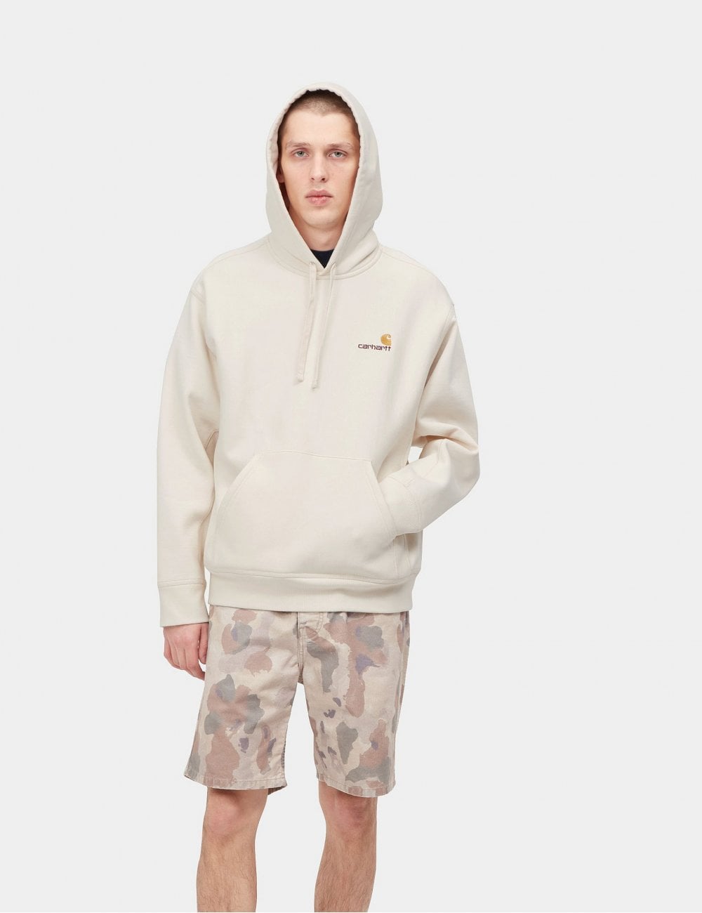 American Script Hooded Sweat - Natural