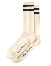 Amundsson Sport Socks - Off White/Navy