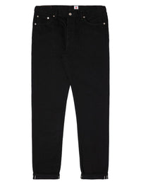 Slim Tapered Kaihara Purple x White Jeans - Black, Rinsed