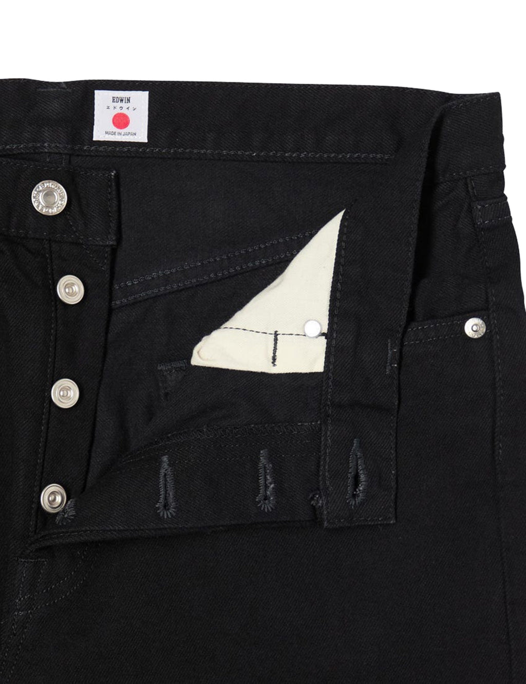 Slim Tapered Kaihara Stretch Jeans - Black, Unwashed