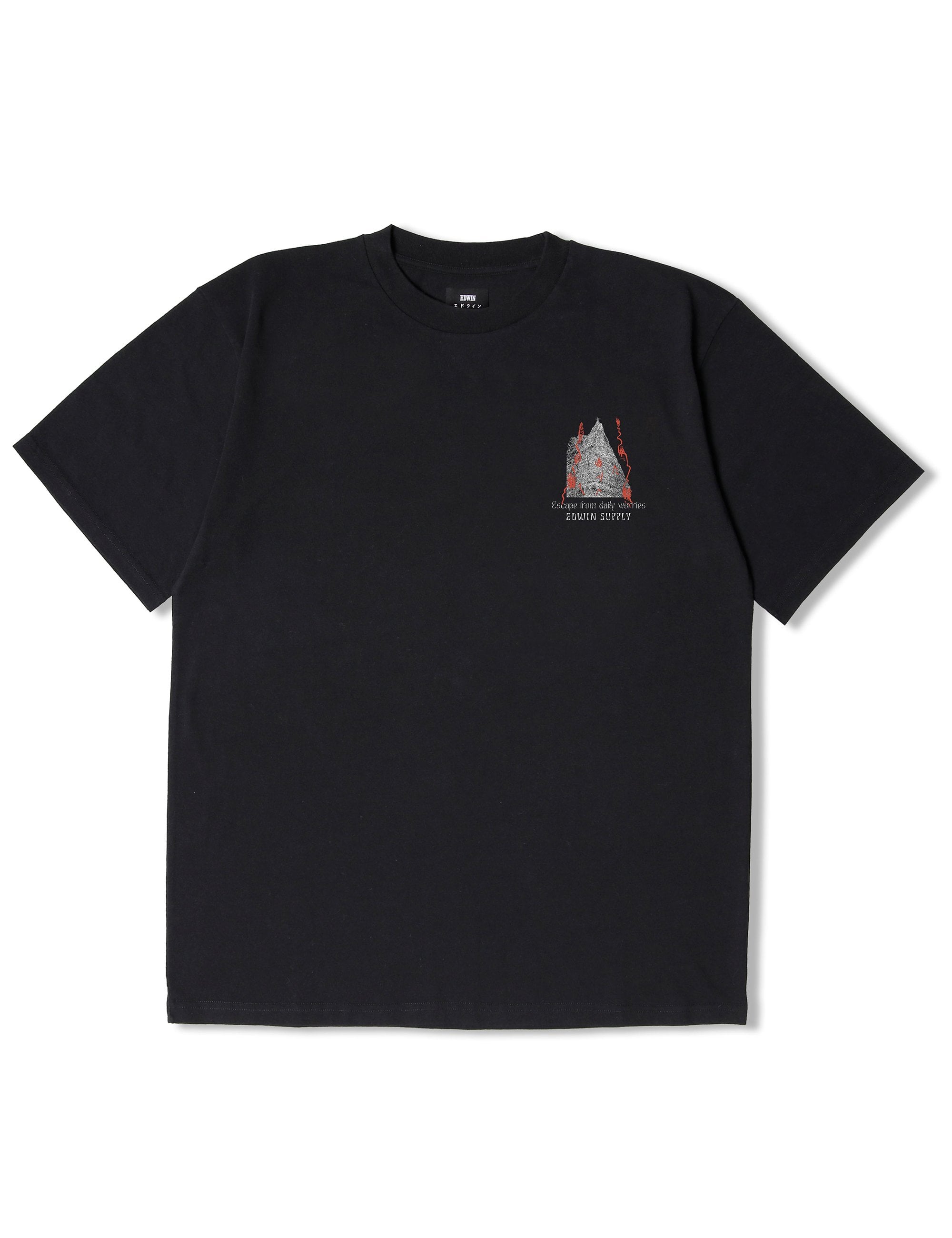 Edwin Jeans Higest Mountain T-Shirt - Black - Clothing from Fat Buddha ...