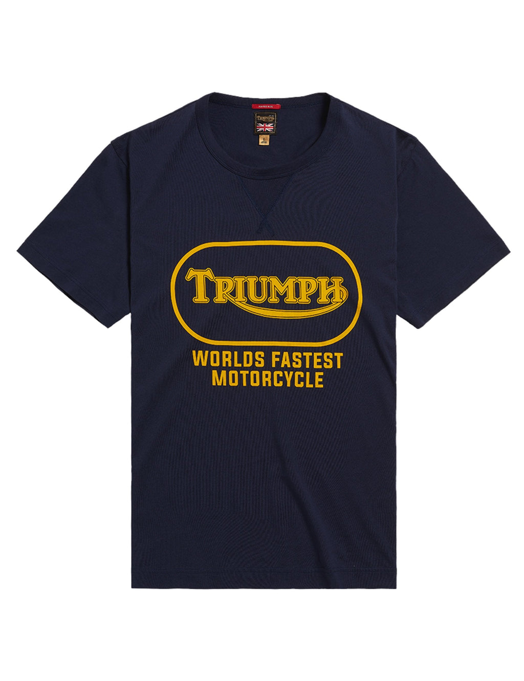 Oval T-Shirt - Indigo/Old Gold