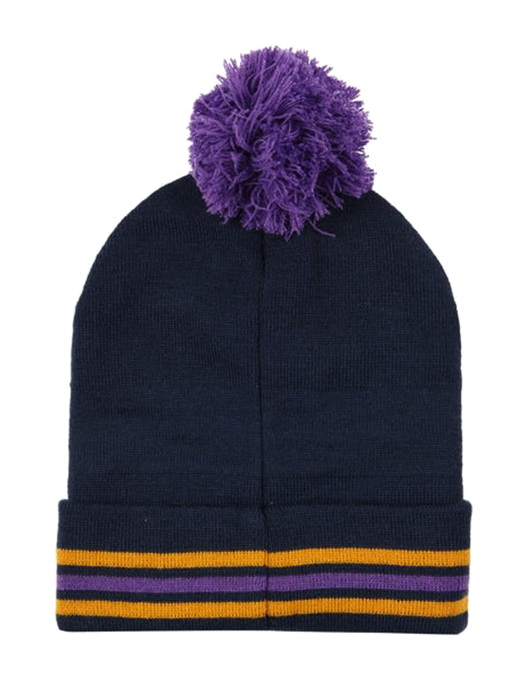 Intarsia Pom Beanie Hat - Navy Blazer