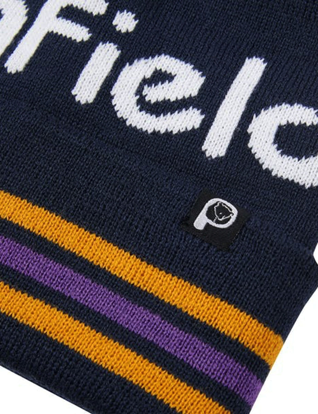 Intarsia Pom Beanie Hat - Navy Blazer
