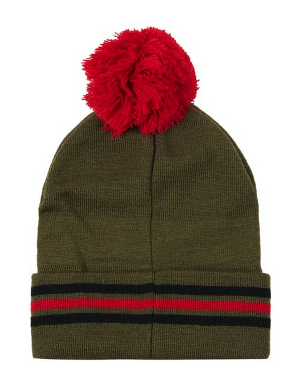 Intarsia Pom Beanie Hat - Forest Night