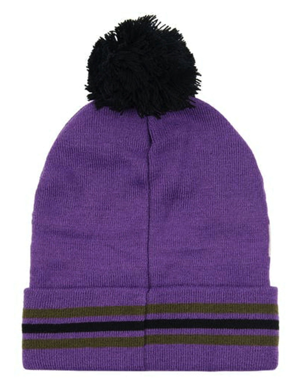 Intarsia Pom Beanie Hat - Pansy