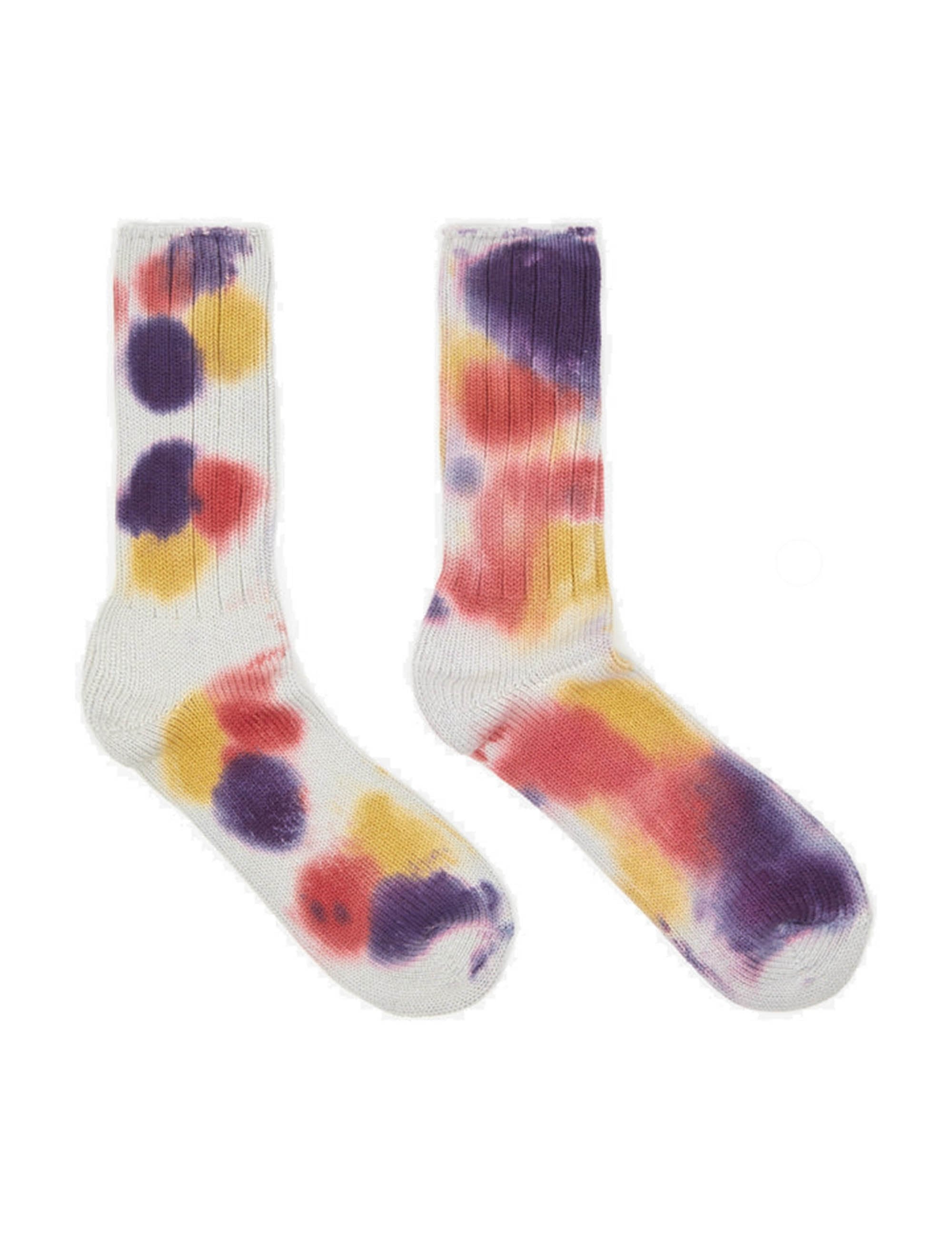 Scatter Dye Crew Socks - Violet