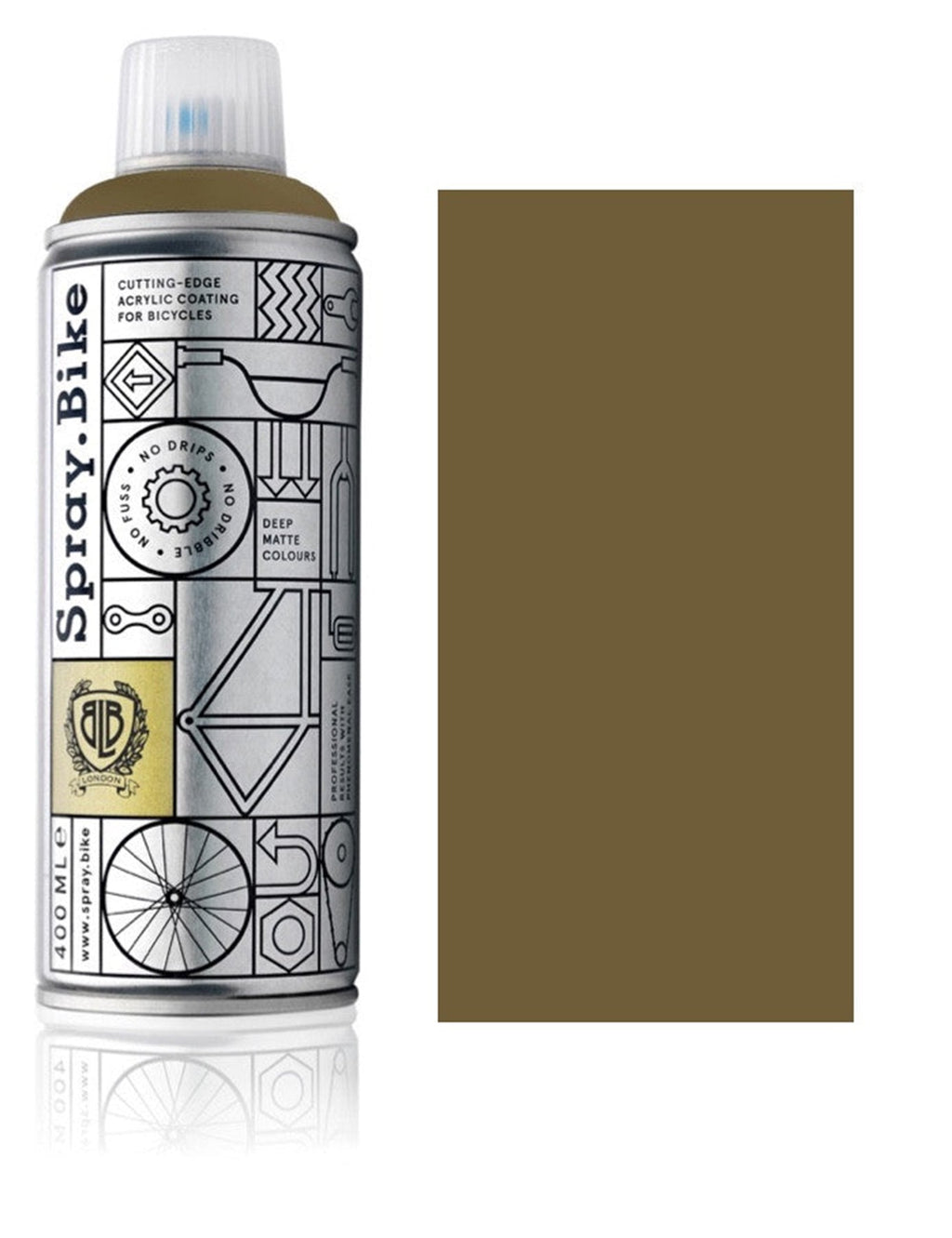 400ml vintage spray paint can with Eagle graphic and olive color swatch