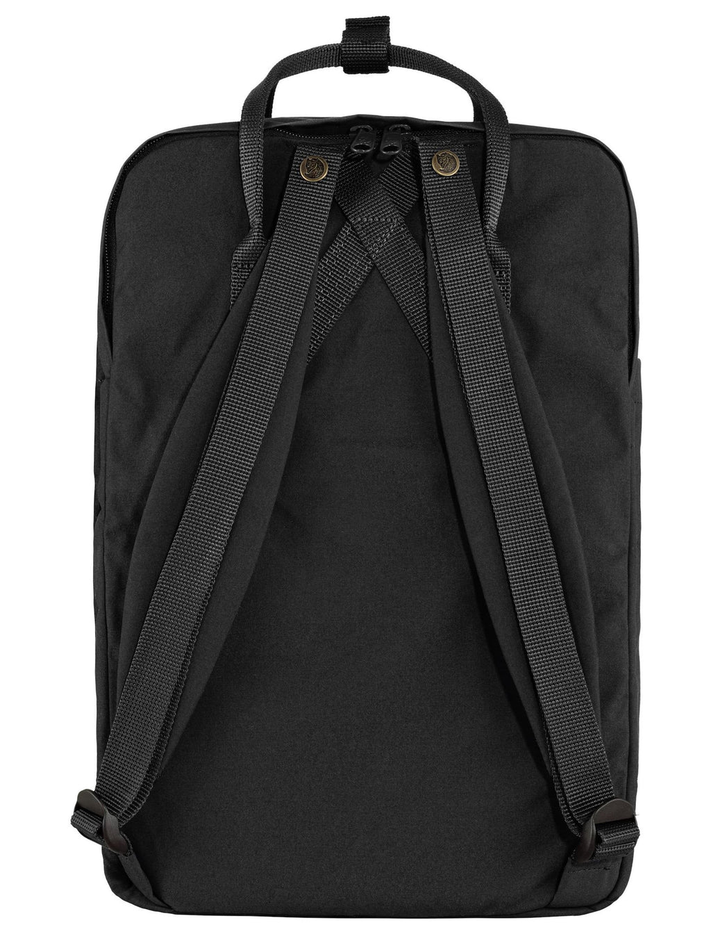 Black Kanken laptop backpack with padded shoulder straps and back panel