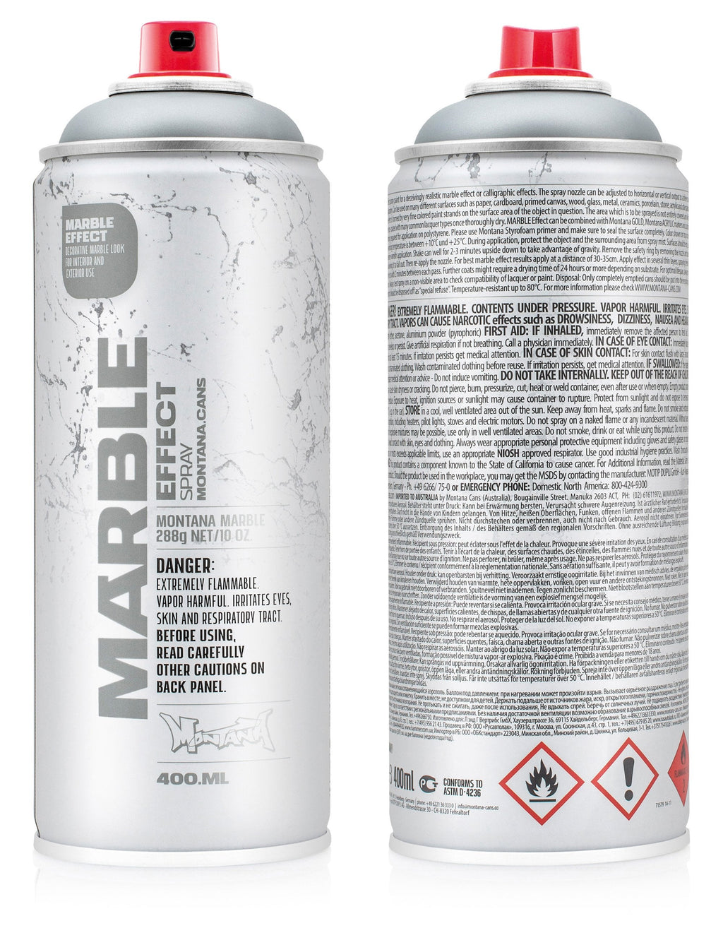 Marble Effect Spray Paint 400ml - Grey EM7000