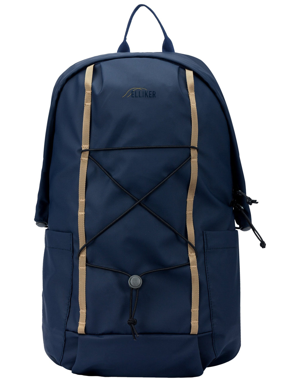 Zip Top Side Pocket Backpack - Navy