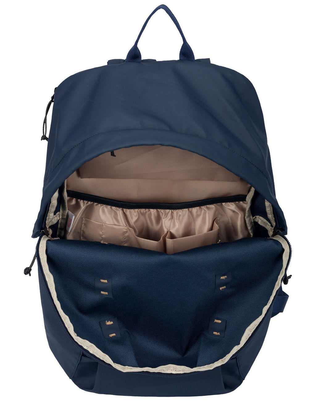 Zip Top Side Pocket Backpack - Navy