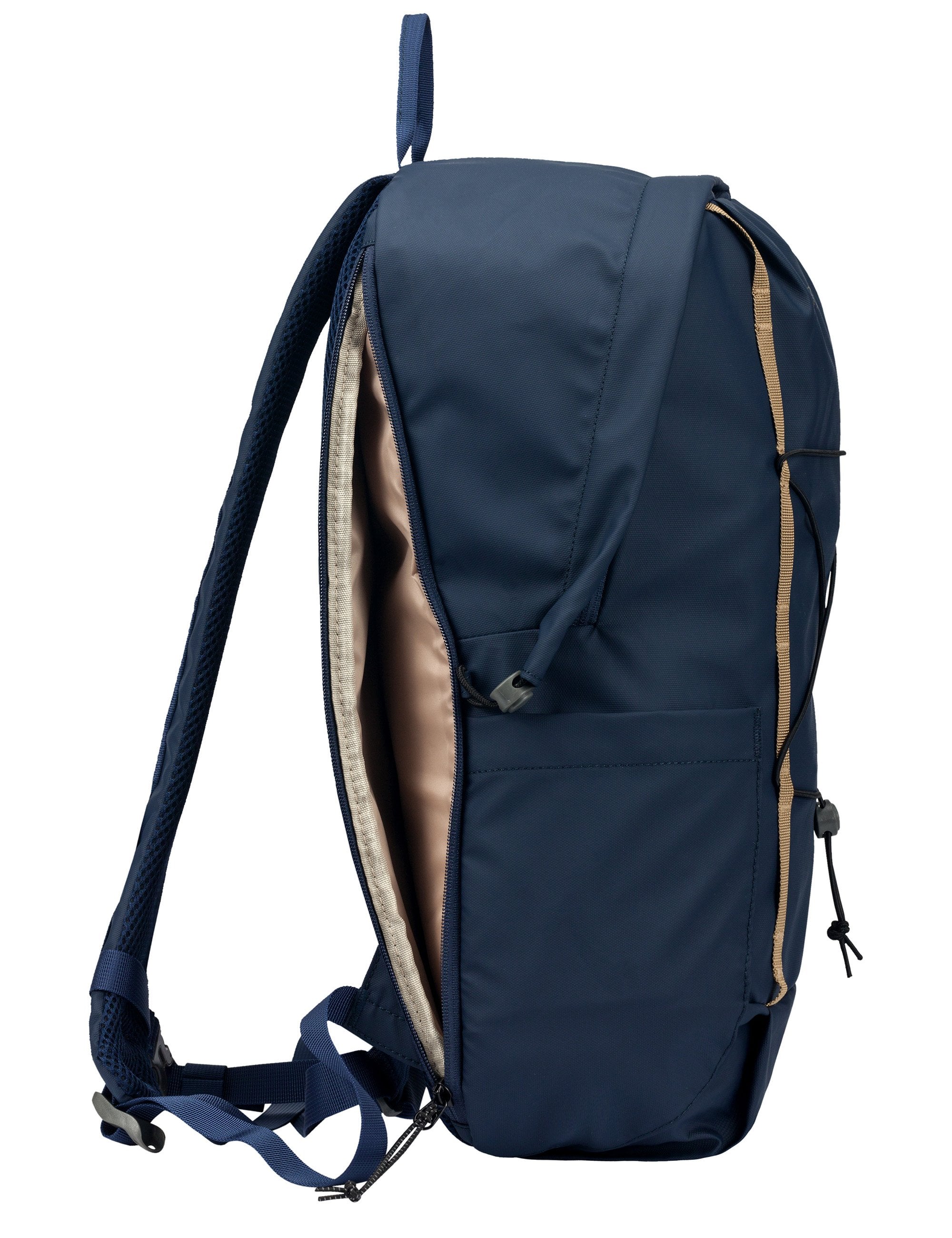Zip Top Side Pocket Backpack - Navy